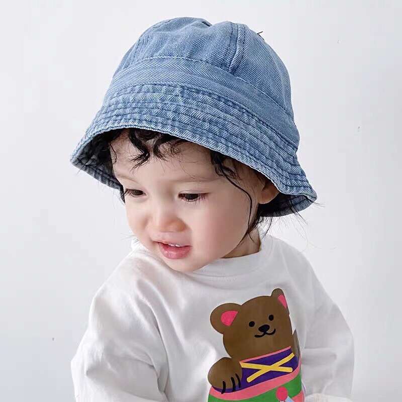 Mũ nón vành jean cho mẹ và bé từ 8 tháng-4 tuổi cực xinh