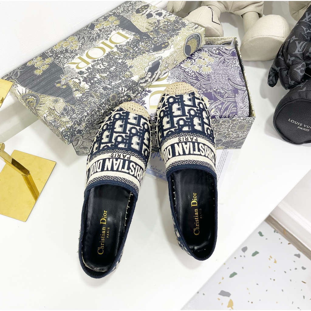 Giày Slipon Dior thổ cẩm