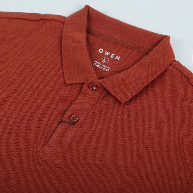 Áo polo ngắn tay Nam Owen Cotton Bodyfit màu Cam - APV23713