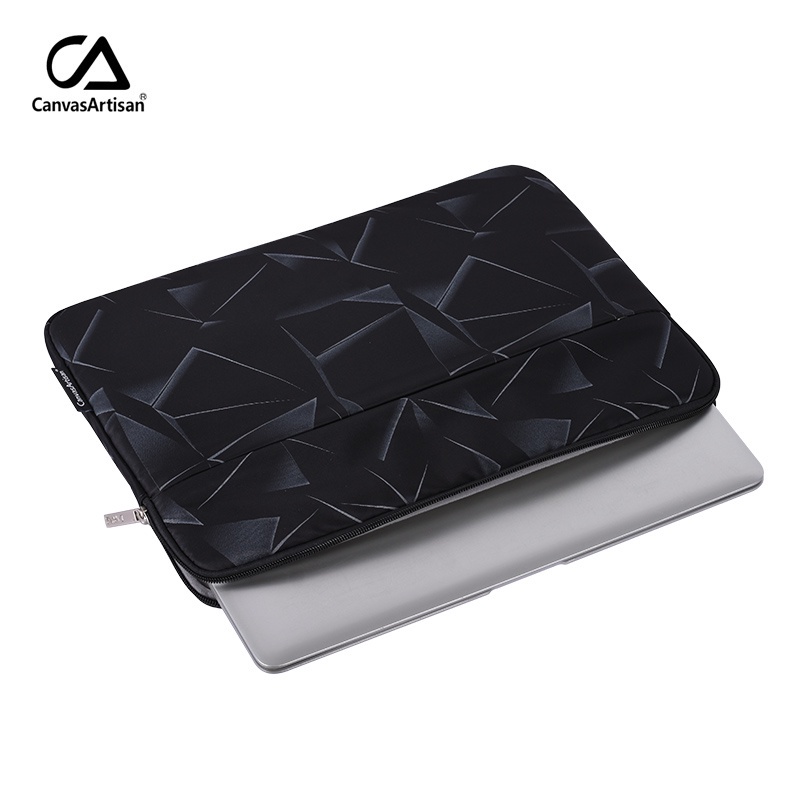 CanvasArtisan Túi đựng laptop vải họa tiết 3D có túi trước thích hợp cho Matebook M1 M2 Air Pro Acer Dell 11/12/13/14/15 inch