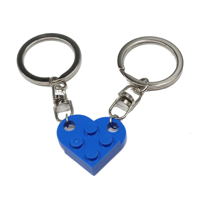 Set 2 Móc Khóa Hình Mảnh Ghép Trái Tim Cho Cặp Đôi