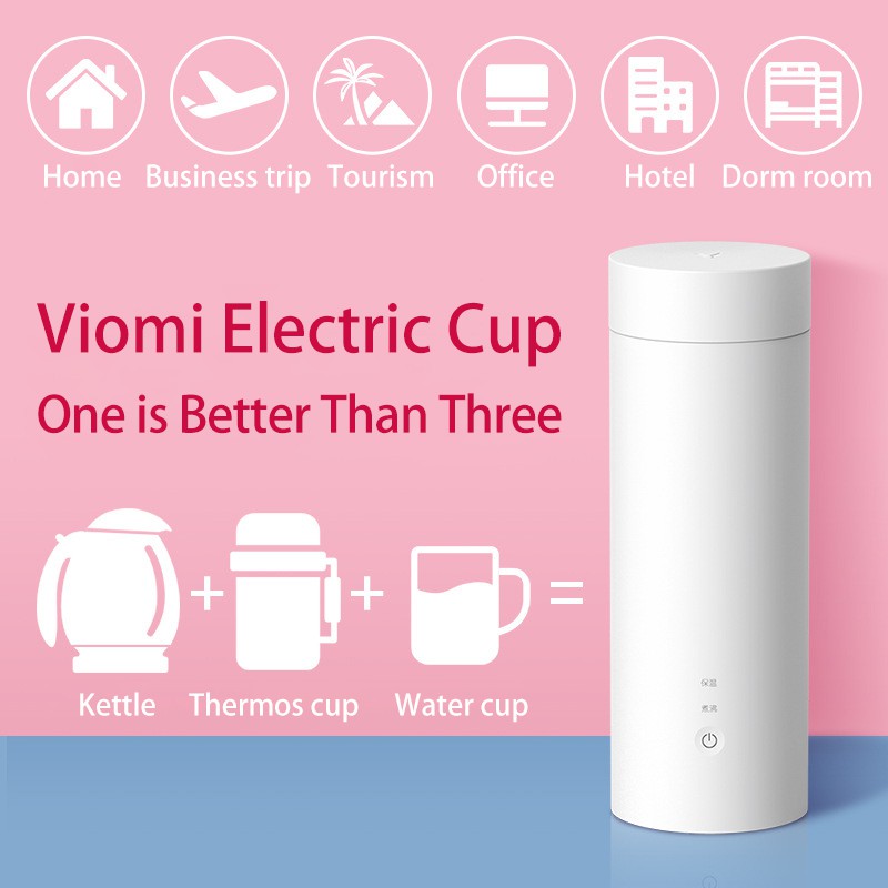 VIOMI Electric Thermos [READY STOCK] Bottle Cup Portable Bottle Heating Thermal Mug Coffee Travel Mini Kettle