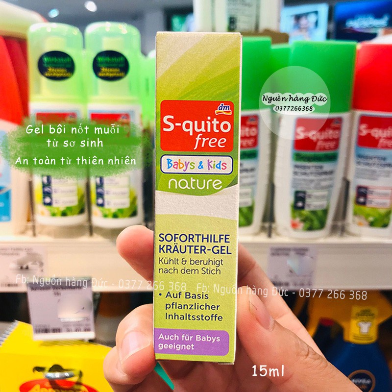 ☂Gel bôi Squito free Đức làm xẹp, dịu nốt muỗi đốt tức thì - Nguồn hàng