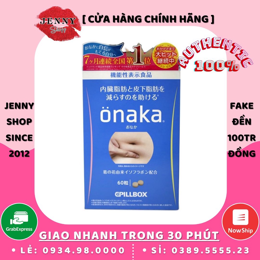 Viên Uống Giảm Mỡ Bụng lOnaka Pillbox 60 Viên Nhật Bản