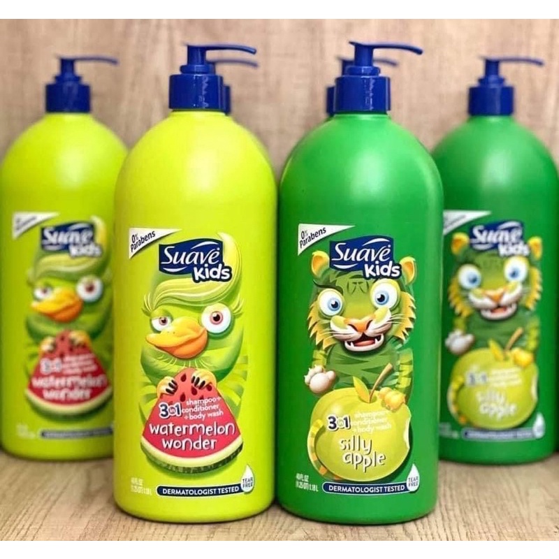 Sữa tắm gội Suave Kids 3in1 chai 1800ml hàng Mỹ