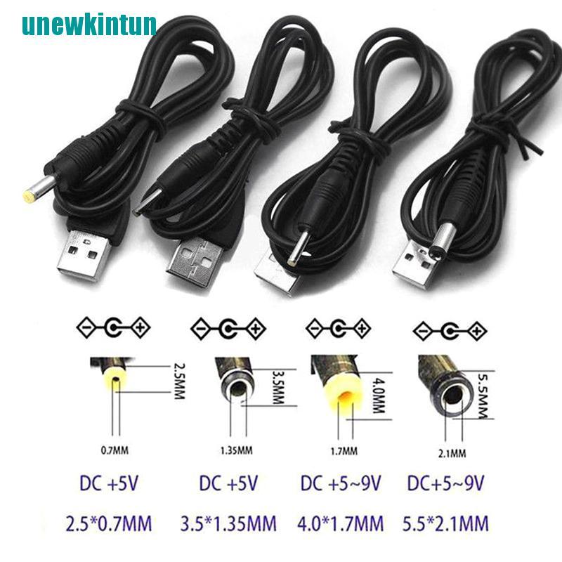 Cáp Chuyển Đổi Usb Sang 2.5 3.5 4.0 5.5mm 5v Dc Đen