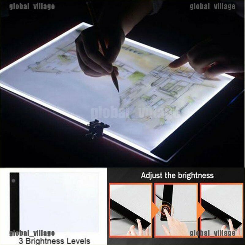 Bảng đèn LED USB kích thước A4 có thể thay đổi độ sáng dùng để vẽ tranh