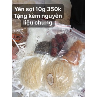10g yến tinh chế 350k kem nguyên liêu chưng