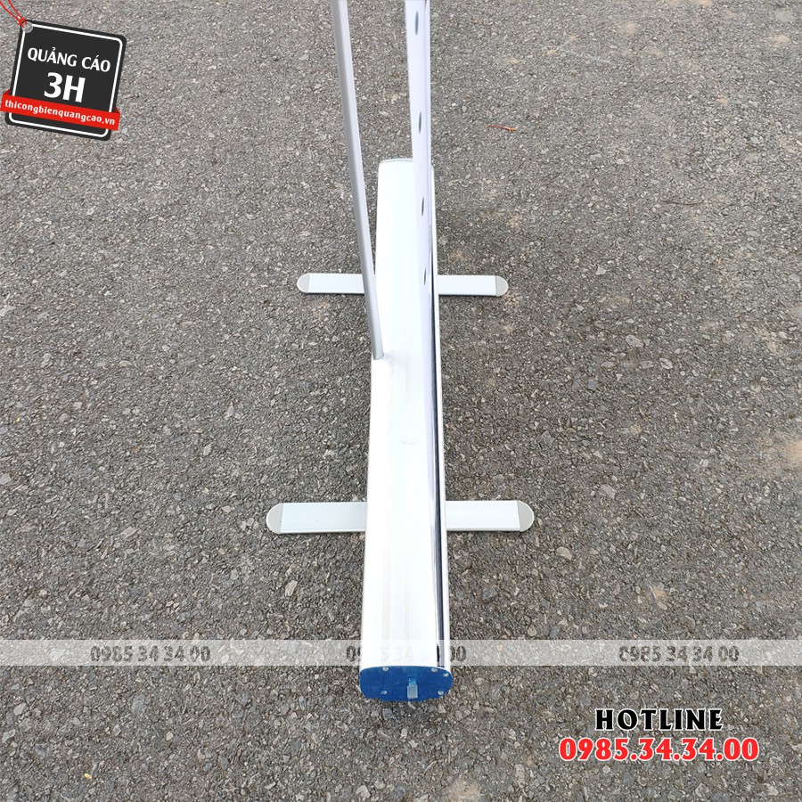 Standee cuốn, Chân standee cuốn nhựa, nhôm thường, nhôm cao cấp kích thước 0.6*1.6m & 0.8*2m | Standee LST