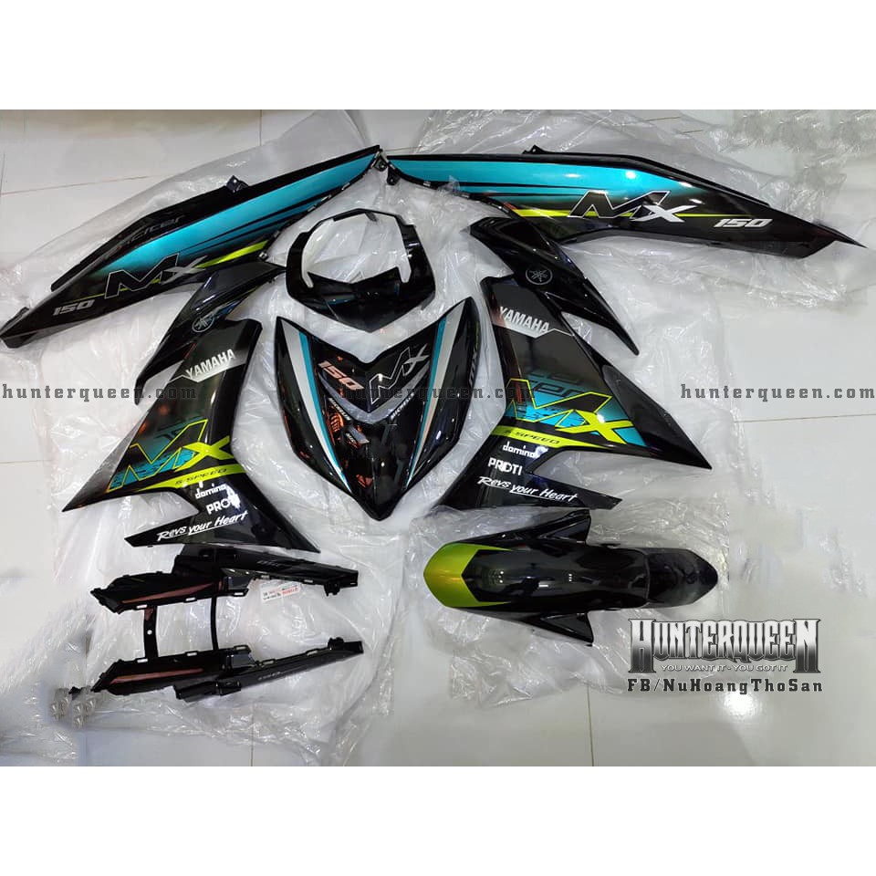 Tem rời Exciter 150. Chất liệu crom, tem MX xanh vàng. Thay đổi màu sắc và chi tiết theo yêu cầu. Sắc nét, bền màu