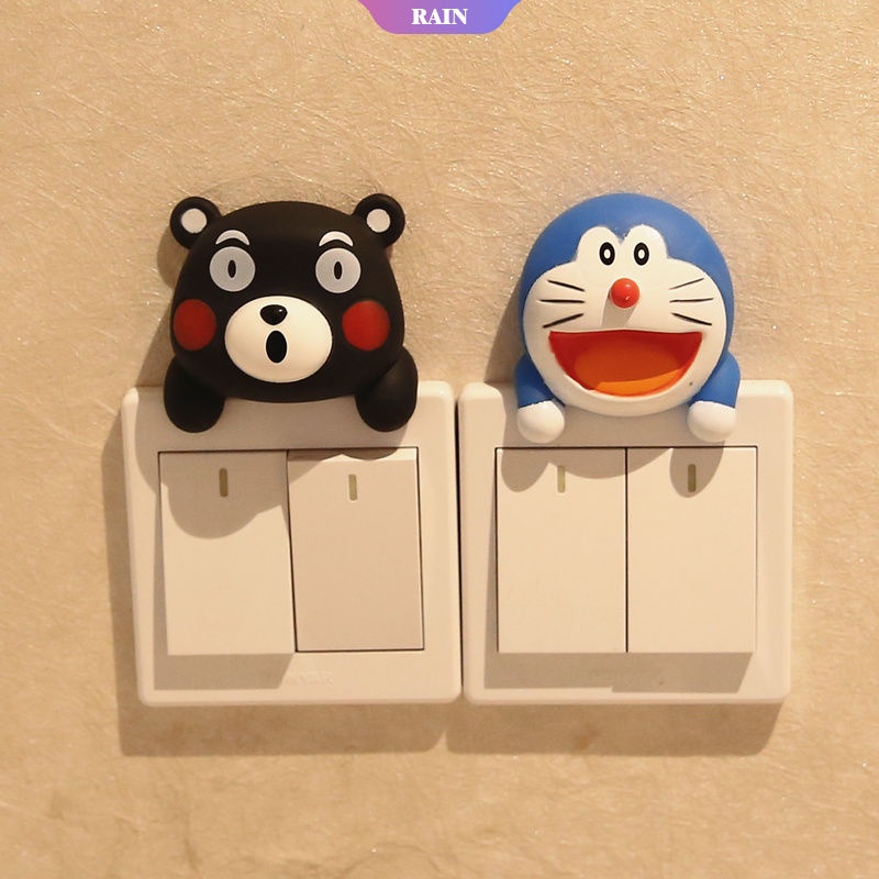 SANRIO Miếng Dán Công Tắc Silica Gel Hình Hello Kitty 3D Dễ Thương Trang Trí Nhà Cửa/Phòng Khách/Nhà Bếp