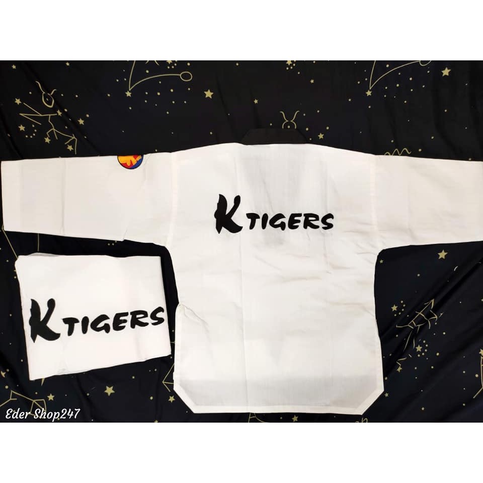 Võ Phục K-Tigers New (Tặng kèm đai Mooto) Taekwondo Adidas vải 3 sọc mềm mại