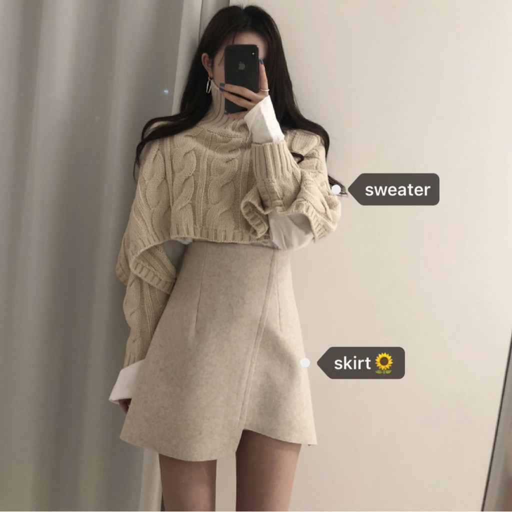 Áo Len nữ thu đông tiểu thư Ulzzang