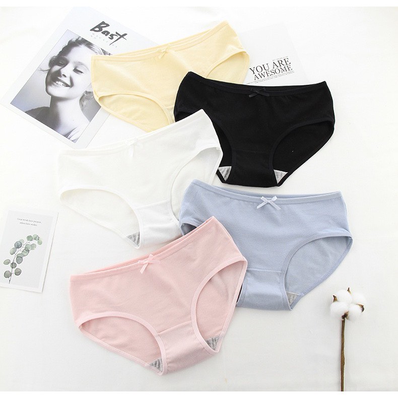 [RẺ VÔ ĐỊCH] QUẦN LÓT NỮ COTTON KHÁNG KHUẨN THOÁNG MÁT ĐÍNH NƠ NHỎ ❤️ SIÊU CO GIÃN DÀNH CHO MẸ BỈM SỮA [MÃ 978] | BigBuy360 - bigbuy360.vn