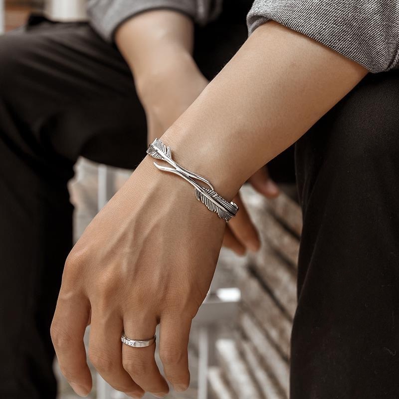 Vòng Đeo Tay May Mắn Màu Bạc Phong Cách Viking Thời Trang Cho Nam Và Nữ