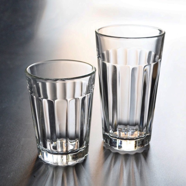 Set 12 Ly thủy tinh Pha chế sọc dọc phong cách Châu Âu