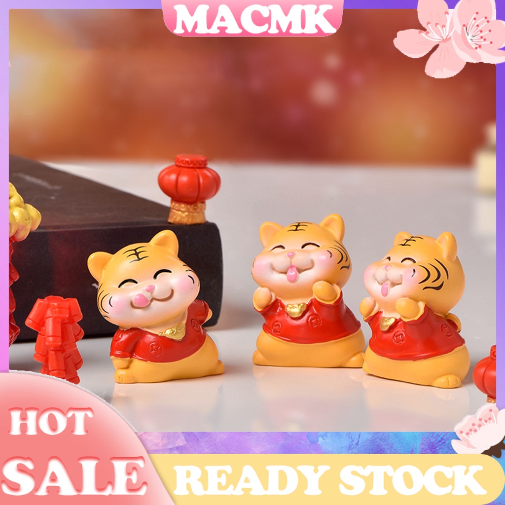 Mô hình con hổ mini bằng nhựa resin chống mòn dùng trang trí bàn