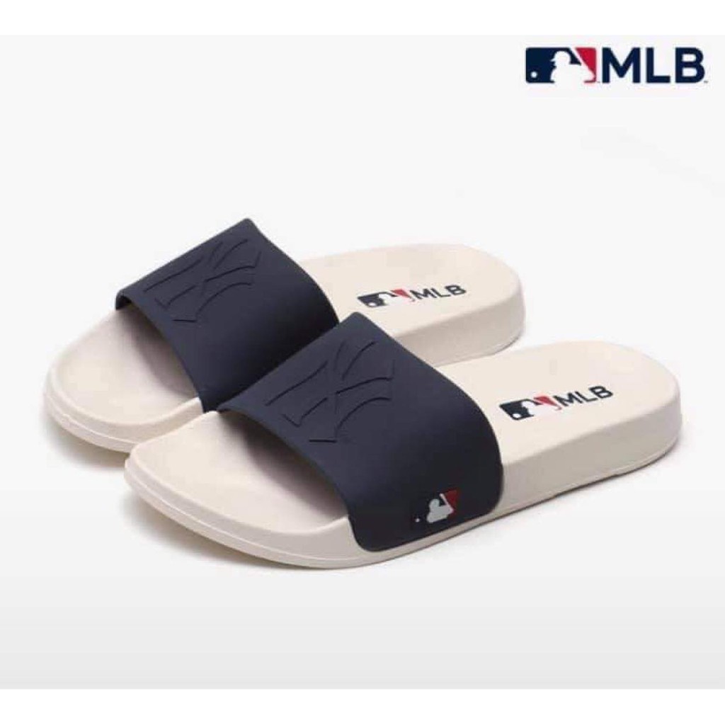 [AUTHENTIC 100%] MLB Nội địa Hàn - Dép quai ngang MLB Classic NY Yankees Nam Nữ BẢN TRƠN SẴN