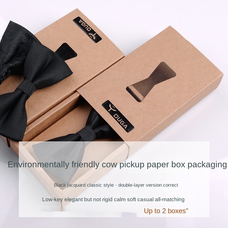 Cà Vạt Nơ Màu Đen Trơn Kiểu Hàn Quốc Thích Hợp Làm Quà Tặng Chú Rể