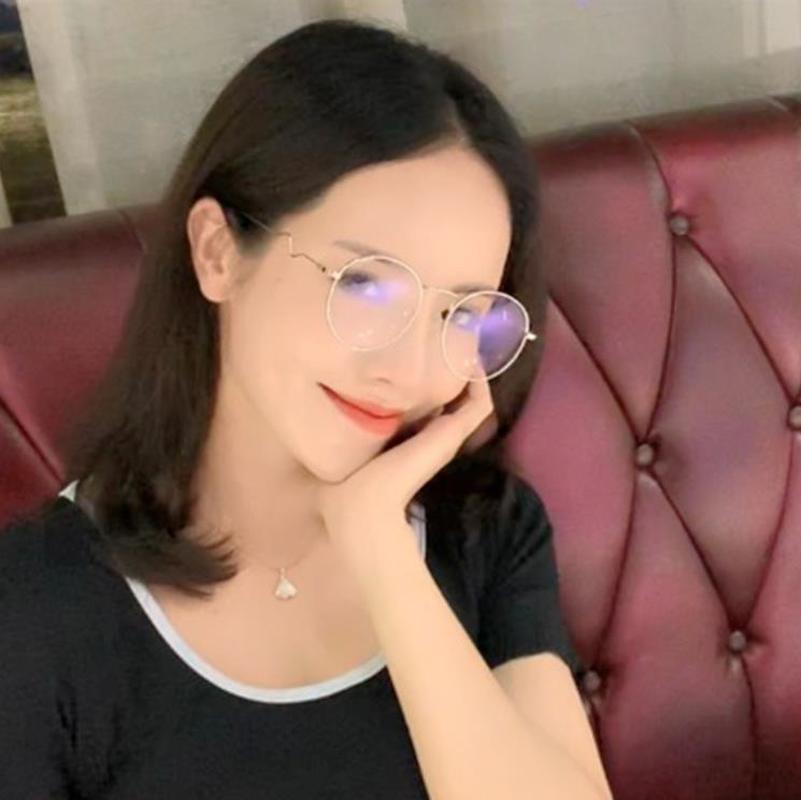 FANCY New Flat Lens Women's Fashion Finished Blue Light Radiation Proof Glasses Fashion Pearl Candy Color Round