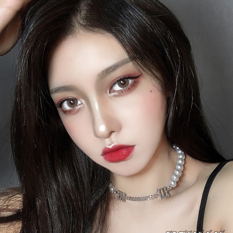 Dây chuyền ngọc trai mặt hình chữ cái phong cách đơn giản cá tính