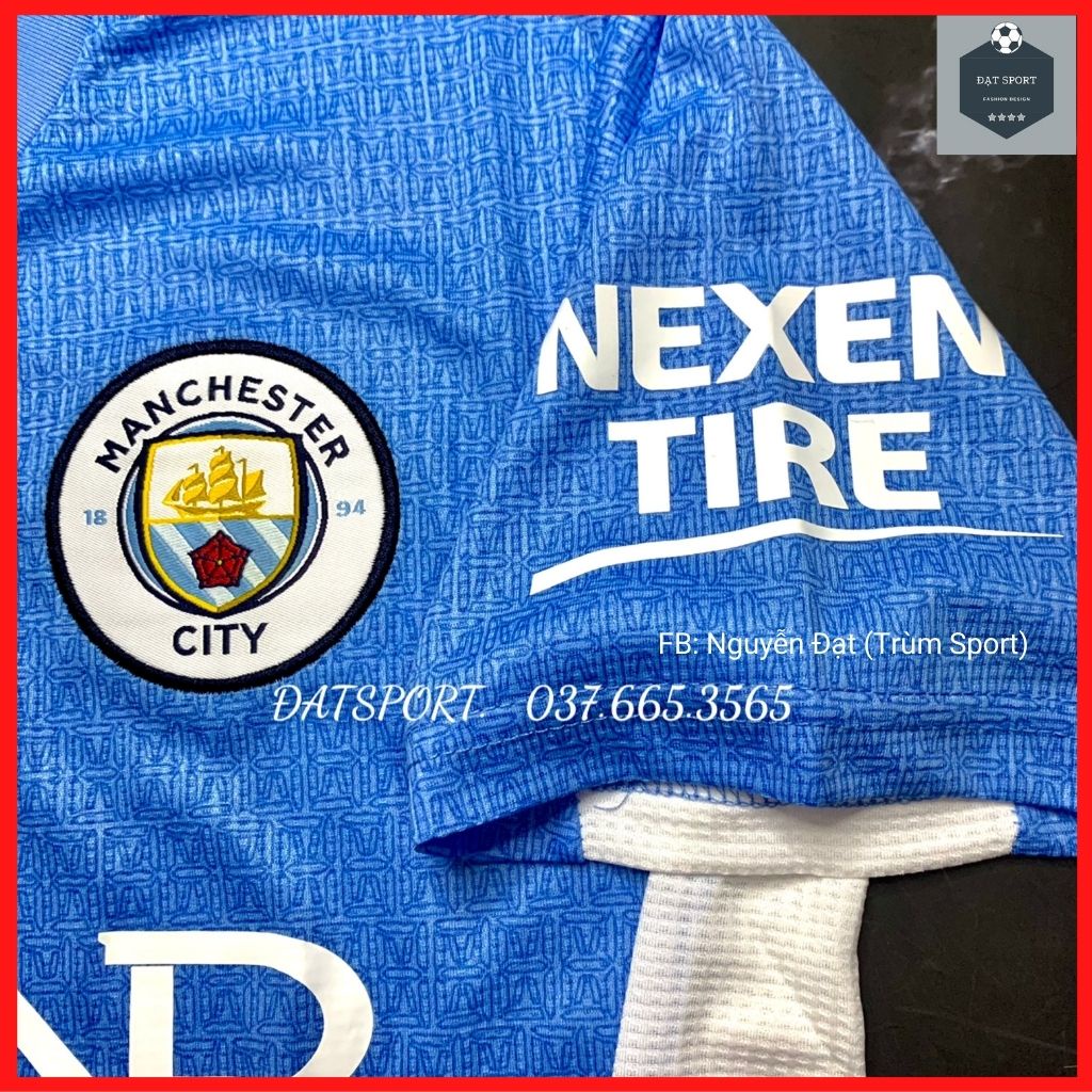 Áo Bóng Đá Mancity 2021/22 ❌RẺ VÔ ĐỊCH❌ Set CLB Manchester City Xanh Sân Nhà 21/22 Vải Gai Thái Siêu Nhẹ,Thấm Hút Mồ Hôi