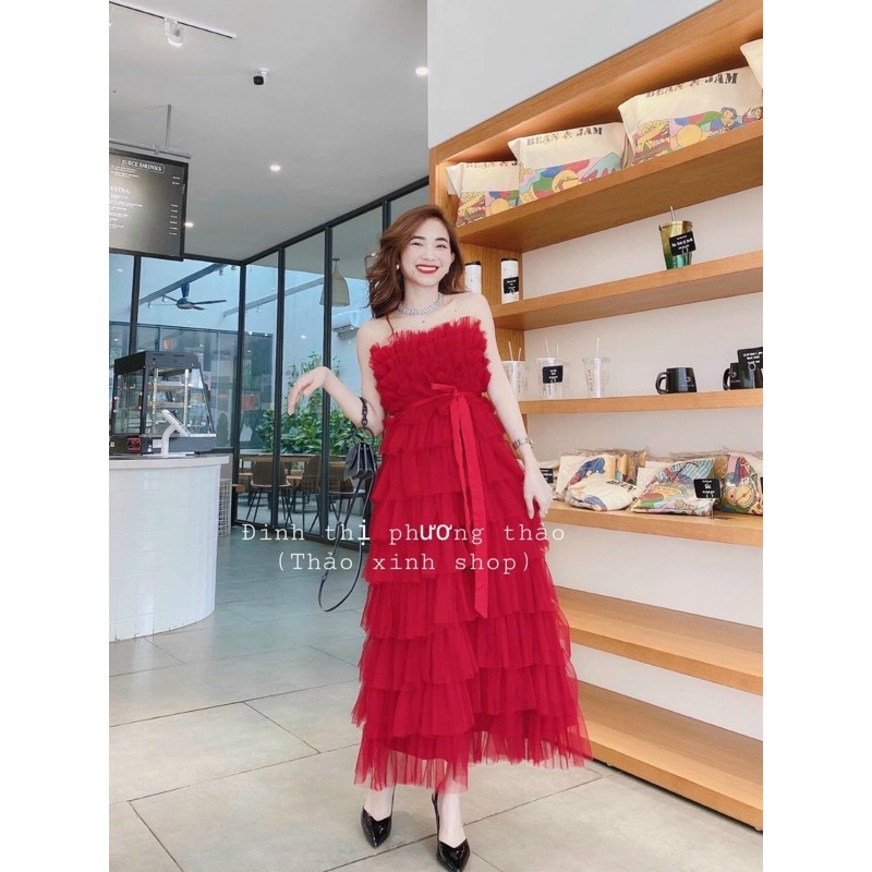 [Mã WAMT1505 giảm 10K đơn 0K] ĐẦM REN TẦNG BẸT VAI (KÈM VIDEO HÌNH THẬT) | BigBuy360 - bigbuy360.vn