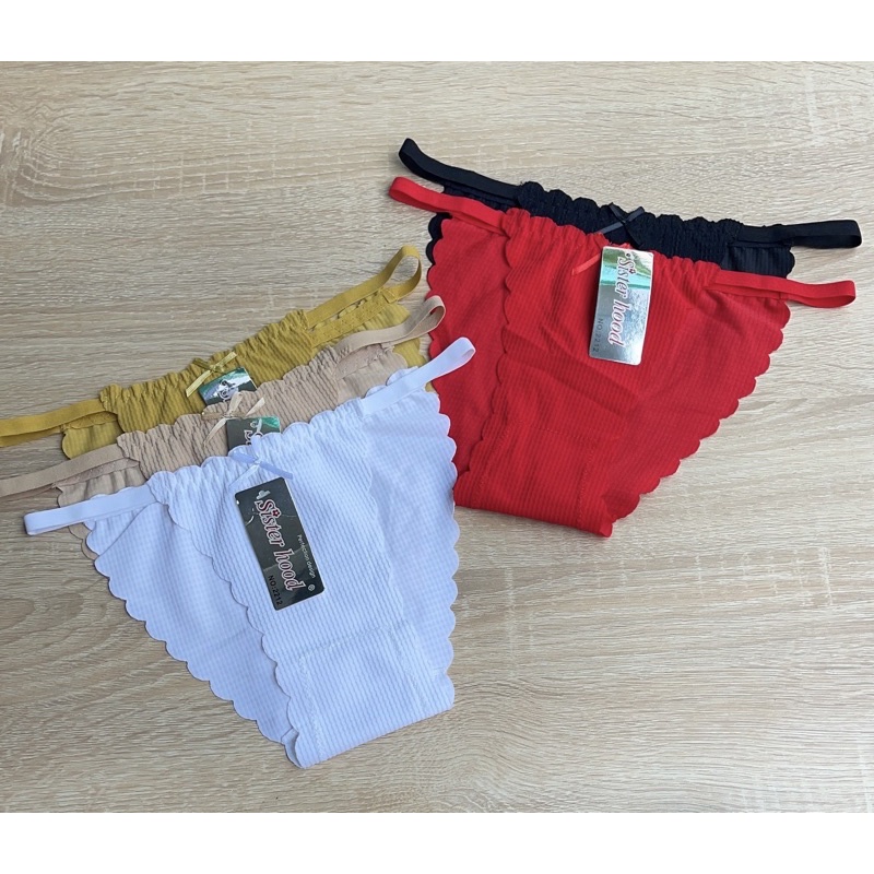 Quần lót Dây Su gân Phối nơ xinh xắn , Quần lót Su dây Thái Sexy Viền sóng 2212