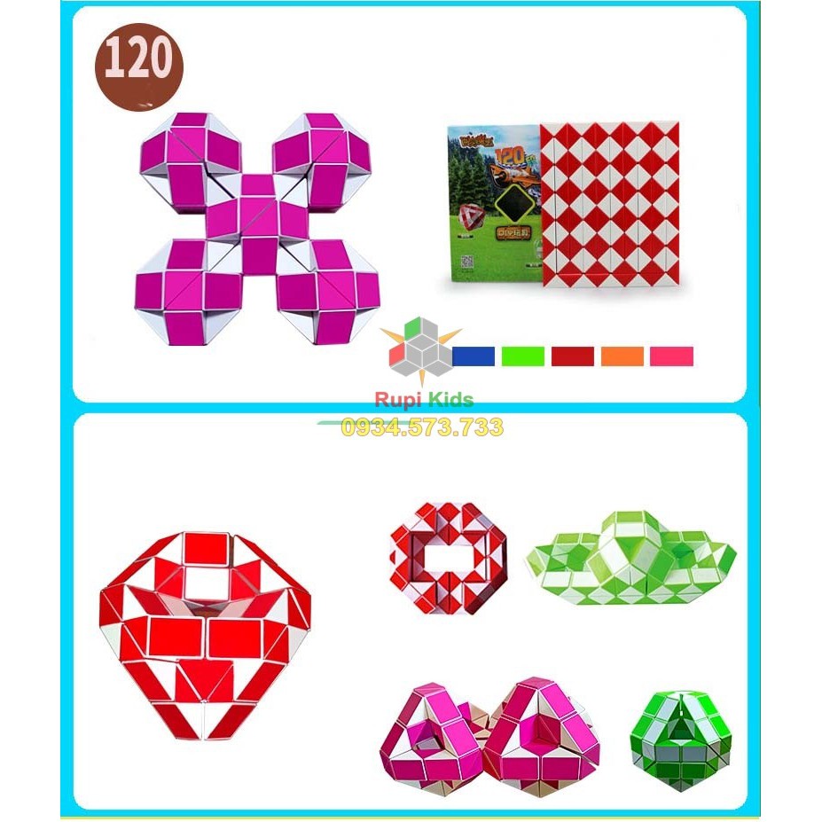 Rubik rắn ❤️ Magic Snake ❤️ 120 đoạn