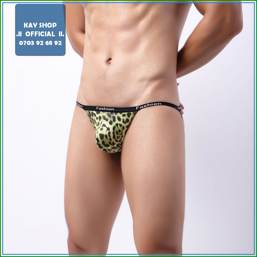 Quần lót nam jockstrap sexy FASHION da beo nâng mông nhẹ - Quần sịp nam dây mini mỏng nhẹ khoe mông gợi cảm