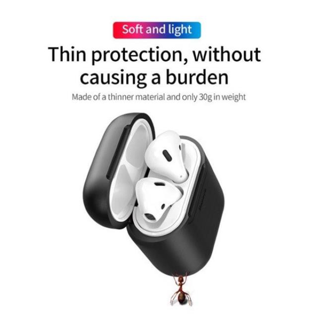 Bao Silicone bảo vệ tích hợp sạc không dây Baseus Wireless Charger dùng cho tai nghe Apple Airpods