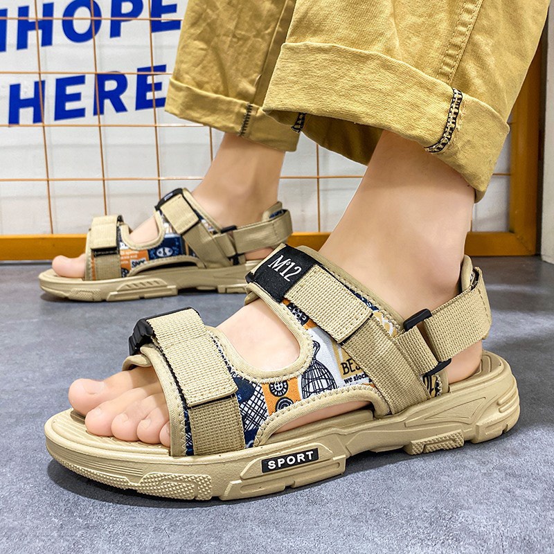 Sandal nam - dép quai hậu học sinh M12 Sport Phối Họa Tiết Cao Cấp