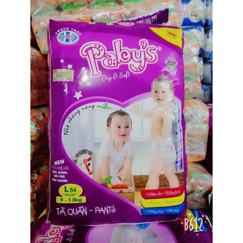 TÃ BỈM QUẦN PABY'S THẠCH THẢO SIZE M58 L54 XL48 XXL42 MIẾNG tả bĩm siêu thấm hút chống tràn