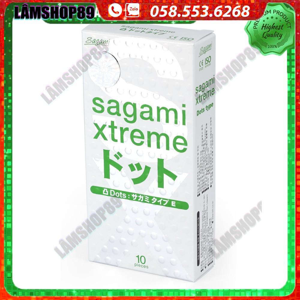 Bao Cao Su Gân gai 10 chiếc Sagami Extreme White - Nhật Bản