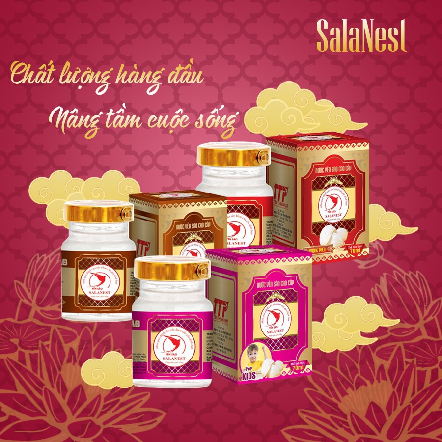 Hộp 01 Hủ - Nước Yến Sào Salanest chưng đường phèn cào cấp 20% yến tươi