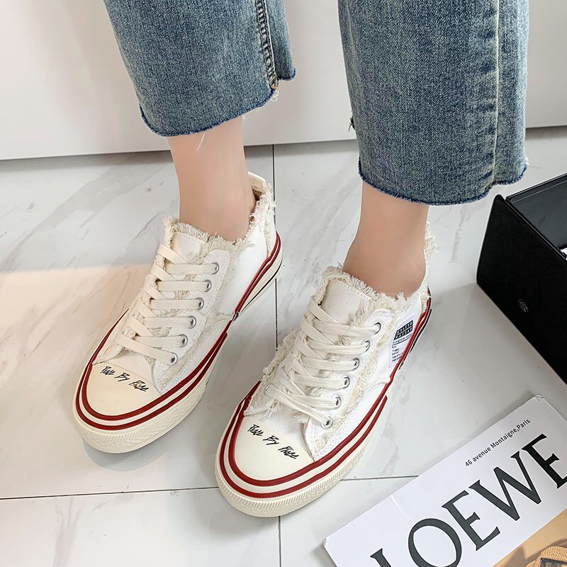 (2 mau)Giày sneaker xVESSEL đế trắng style rách cao 3,5-4cm 1.1 | BigBuy360 - bigbuy360.vn