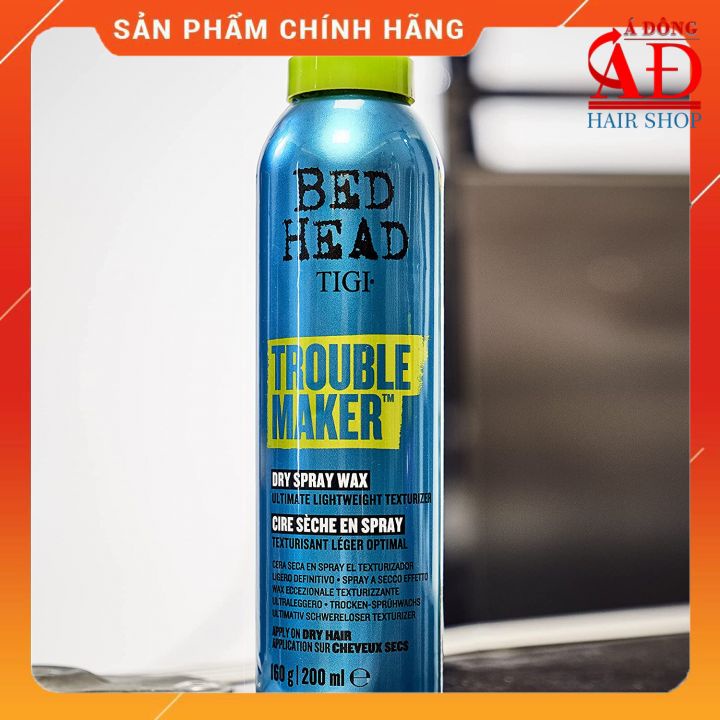 [+Tặng mũ trùm] SÁP KHÔ DẠNG XỊT TIGI TROUBLEMAKER HOÀN THIỆN CẤU TRÚC TÓC 200ML