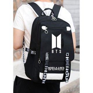 Balo Đi Học, Balo Thời Trang BTS Siêu Hot, Phong Cách Hàn Quốc, Dạ Quang Ban Đêm