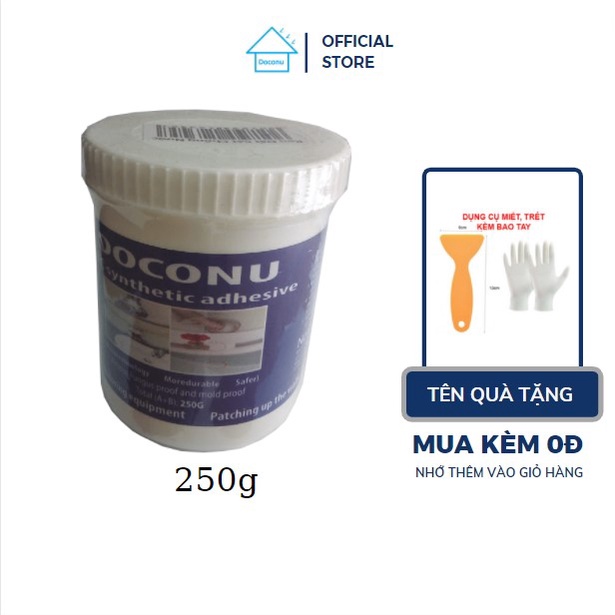 Keo dán bồn nước rửa bát bằng inbox ,nhựa chống nước, chống thấm loại 250 g DOCONU.