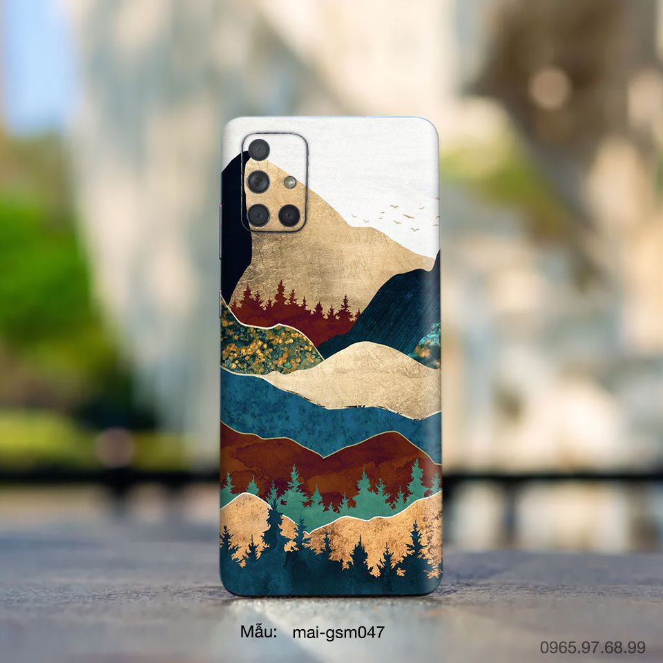 Miếng dán skin cho các dòng điện thoại Samsung A11 - A20 - A20s - A21s in tranh giả sơn mài