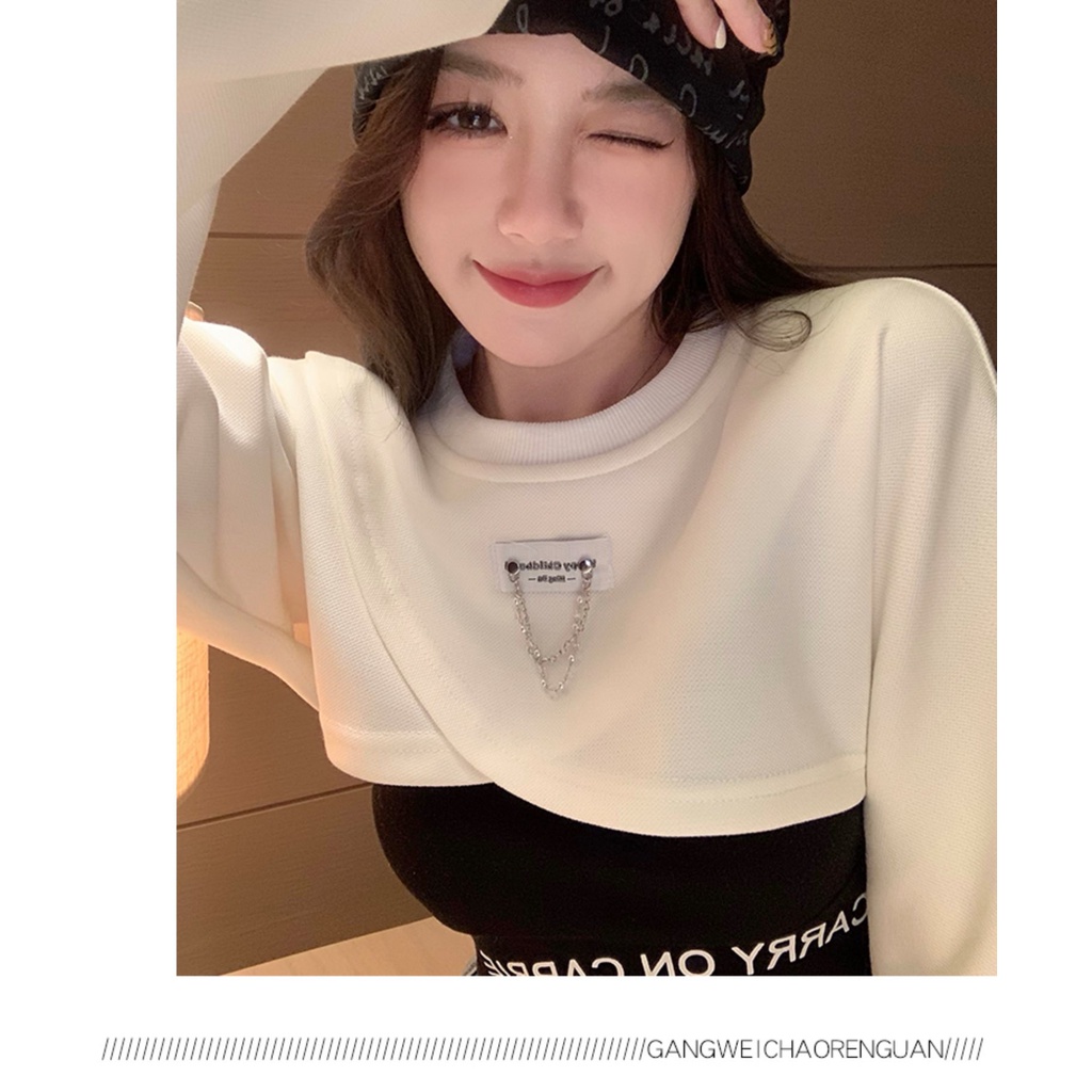 Áo Len Lửng Dài Tay Thiết Kế Mới Thời Trang Dành Cho Nữ