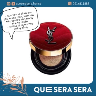 Cushion YSL vỏ đen mini và full size màu 020 cho da trung bình sáng