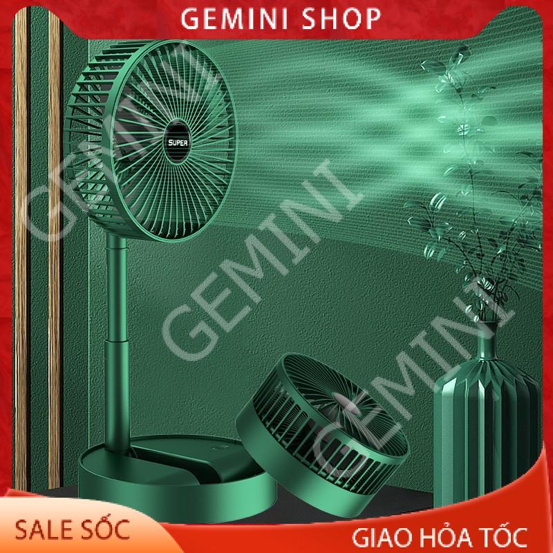 Quạt sạc tích điện mini gấp gọn FS002 mini cầm tay để bàn siêu mát pin dùng 8h 3 cấp độ gió GEMINI SHOP