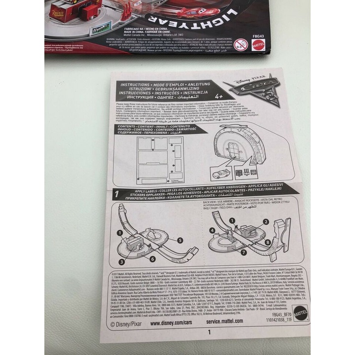 Đồ chơi HỘP ĐƯỜNG ĐUA DI ĐỘNG MCQUEEN CARS "Mattel -FBG43"