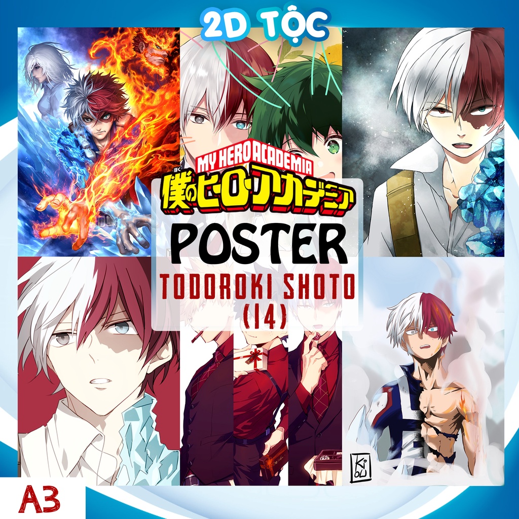 Poster A3 Todoroki Shoto (14) Anime Manga My Hero Academia - 2D Tộc Shop