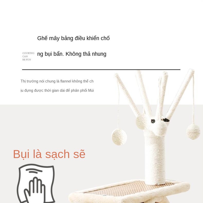 Một phụ kiện tường sisal chống mài mòn đăng nhập đồ chơi bằng gỗ treo lưới lớn màu đỏ thú cưng mèo leo khung bảo v