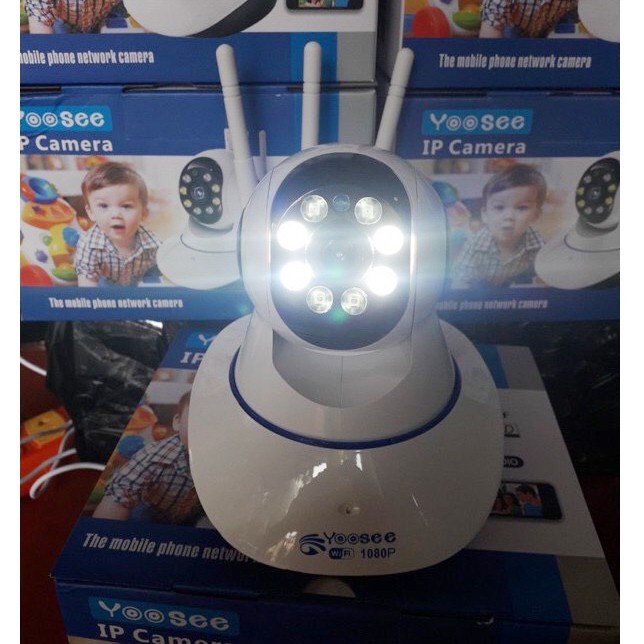 Camera Yoosee trong nhà có màu, xoay 360 độ, Full HD 1080P - Camera 3 râu kèm thẻ nhớ yoosee | BH 6 Tháng | WebRaoVat - webraovat.net.vn