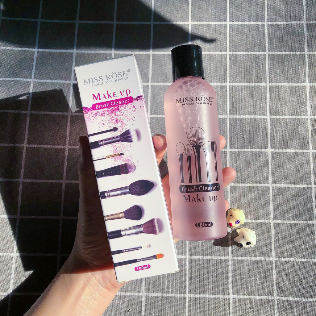 Nước rửa cọ trang điểm MISS ROSE 180ml cọ makeup chuyên nghiệp cá nhân cao cấp lông mềm trang điểm chính hãng CO chumia