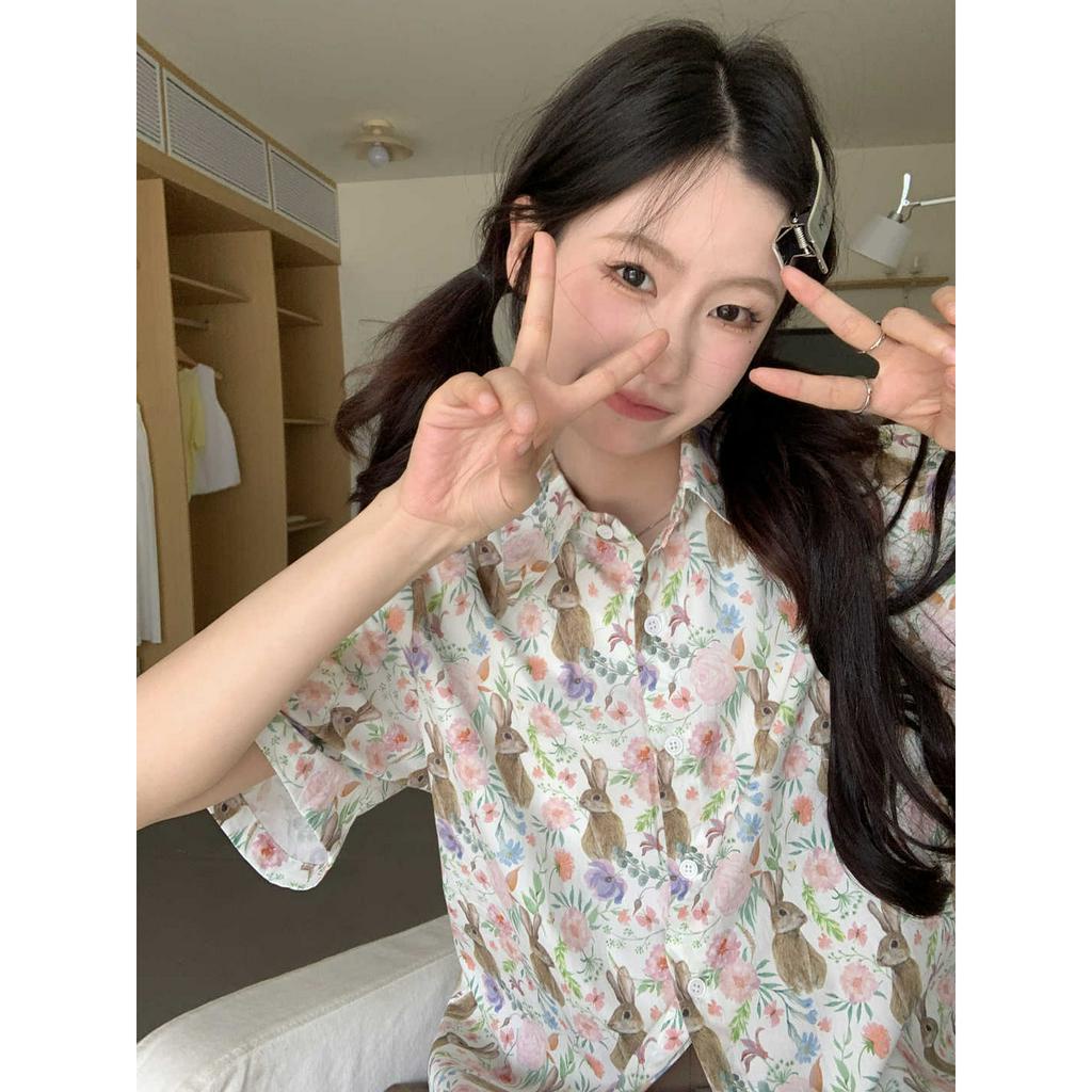 Áo Sơ Mi Ngắn Tay Có Cổ Thời Trang Mùa Hè Hàn Quốc Dành Cho Nữ