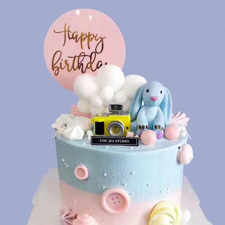 topper mica [FREESHIP] meka liền tròn trang trí